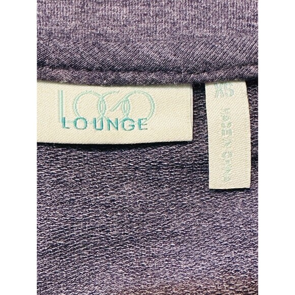 LOGO Lounge by Lori Goldstein Size XS V-Neck Zip Up Sweater Cardigan Lace Hem - Picture 10 of 12